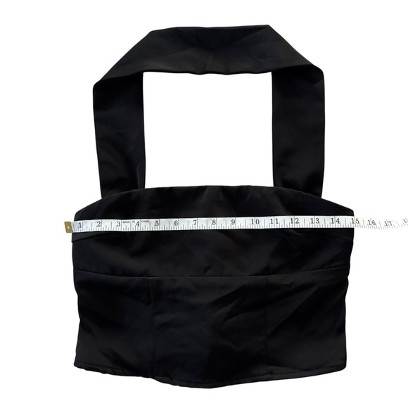 Missguided Satin Bandeau Tie Neck Corset Top | Size Small - Picture 9 of 11